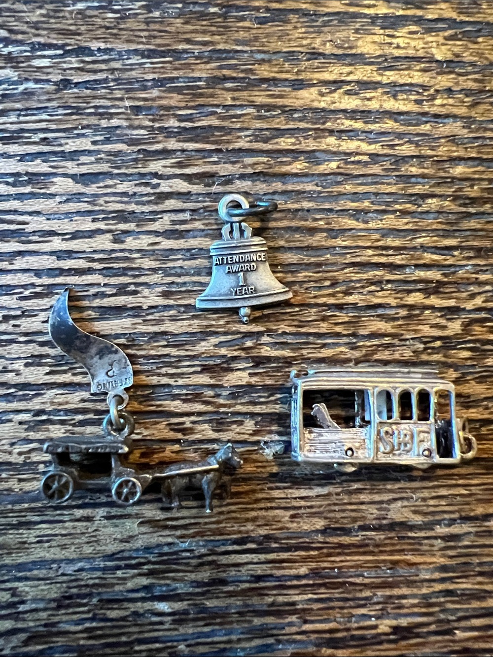 Lot Sterling Silver charms horse carriage SF Street car bell telephone